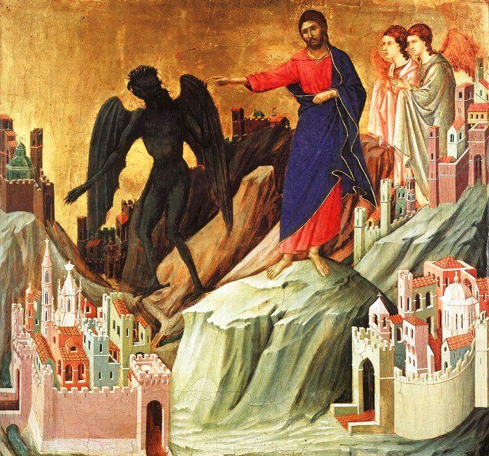 Temptation on the Mount, Duccio di Buoninsegna